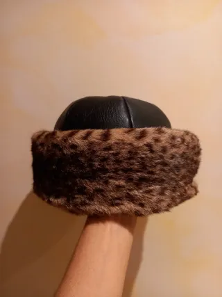 Cappello invernale donna pelle e pelliccia