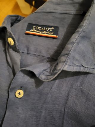 Camicia uomo COCALO'S lino blu XXL