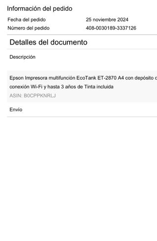 Impresora Epson EcoTank ET-2870 Multifunción