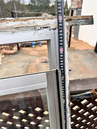 Ventanas correderas de aluminio blanco