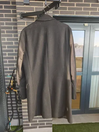Abrigo Hugo Boss Negro Lana