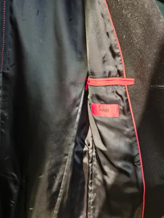 Abrigo Hugo Boss Negro Lana