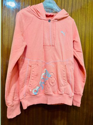 Sudadera Puma Talla S Naranja/Rosa