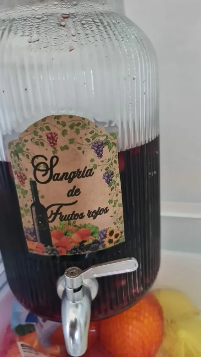 2 Botes de cristal para bebidas con dispensador