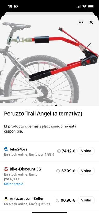 Barra remolque bici infantil Peruzzo Trail Angel