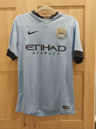 Camiseta Manchester City 2014 Nike Azul