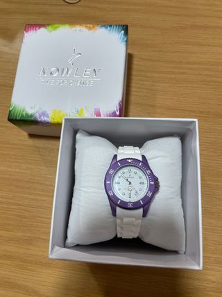 Reloj Nowley Analógico Blanco y Morado