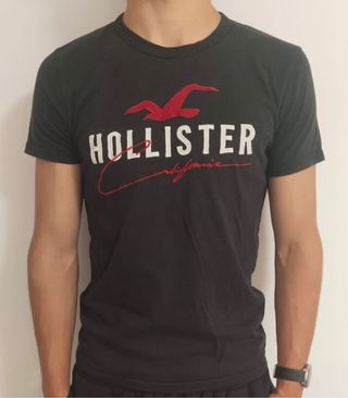 Camiseta Hollister Negra Talla XS