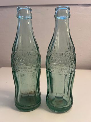 2 Botellas Coca Cola Antiguas en Español