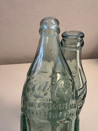 2 Botellas Coca Cola Antiguas en Español