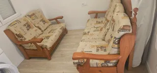 Sofá 2 y 3 plazas madera pino

