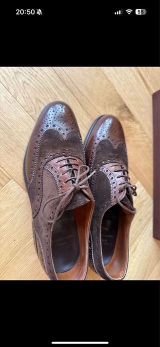 Zapatos Carmina Oxford Full Brogue Tabaco