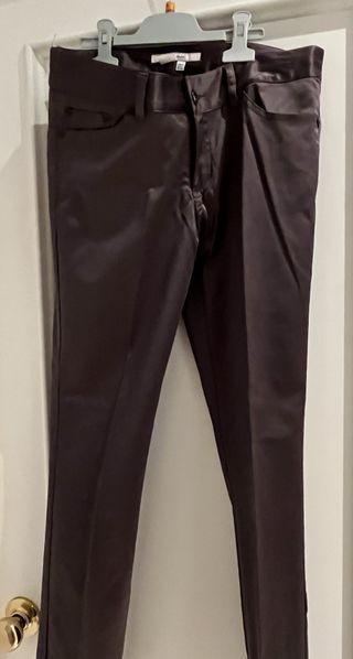 Pantalón brillo marrón Zara Talla