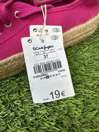 Zapatillas esparto El Corte Inglés rosa