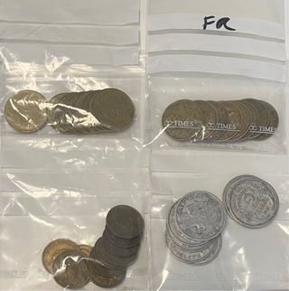 Lote 33 monedas antiguas francos franceses