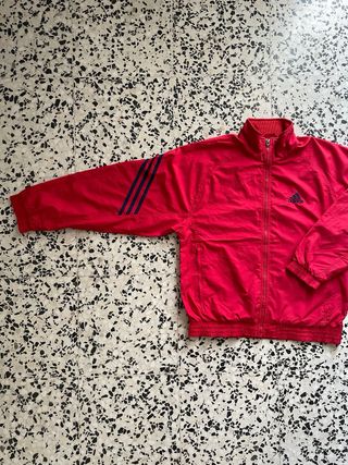 Adidas Chaqueta Roja Vintage 90s