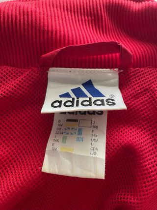 Adidas Chaqueta Roja Vintage 90s