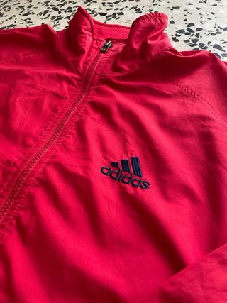 Adidas Chaqueta Roja Vintage 90s