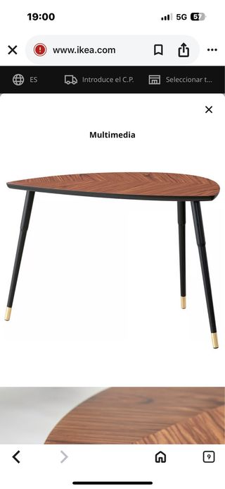 Mesa de centro triangular Ikea