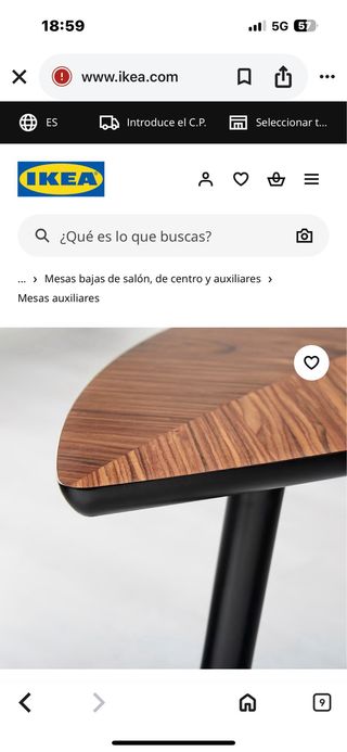Mesa de centro triangular Ikea