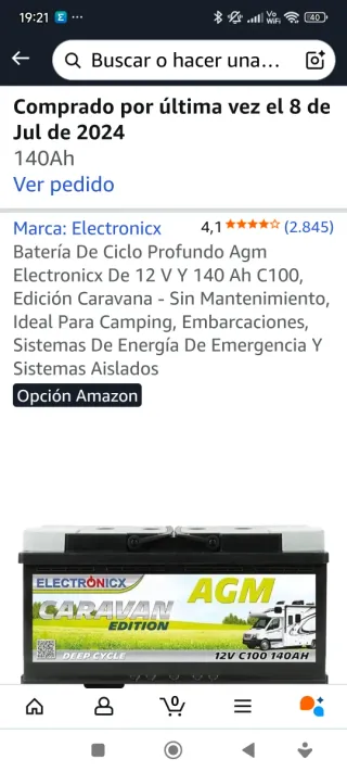 Batería AGM 140Ah Caravan Edition