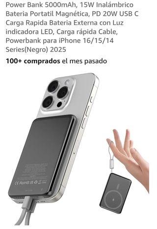 Power Bank Magnética 5000mAh iPhone