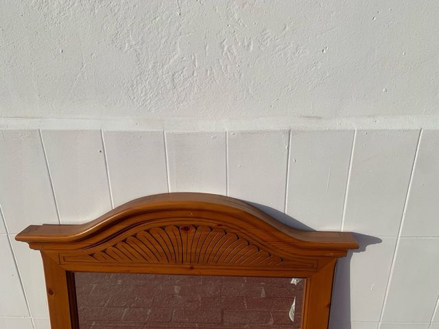 Espejo madera con cristal biselado