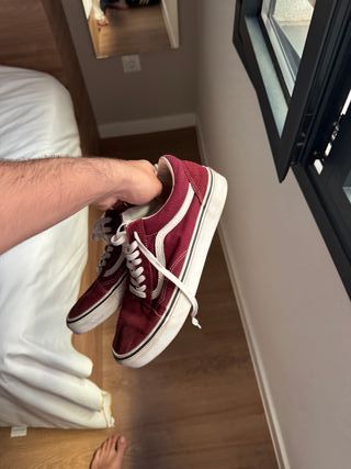 Zapatillas Vans Old Skool Rojo Blanco