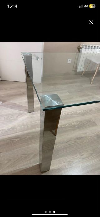 Mesa comedor cristal 150x90cm