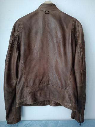 Cazadora chico cuero auténtico T-L