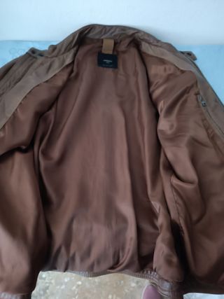 Cazadora chico cuero auténtico T-L