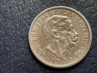 Moneda Luxemburgo año 1901