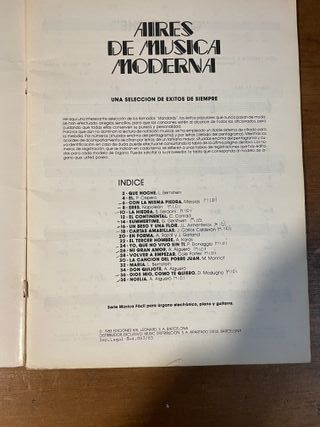 Libro Partituras Aires de Música Moderna Vintage
