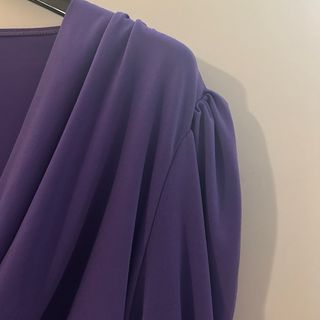 Mini Abito Viola Drappeggiato Cut-Out Made in ITA