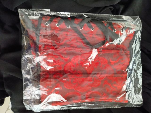 Vestido negro y corsé para Halloween o cosplay