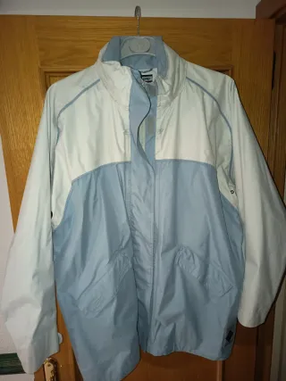 Abrigo Tribord azul y gris claro