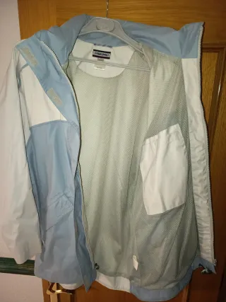Abrigo Tribord azul y gris claro