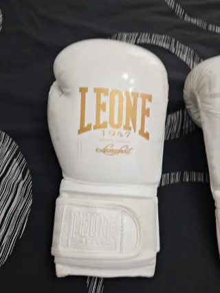 Guantes de boxeo Leone blancos