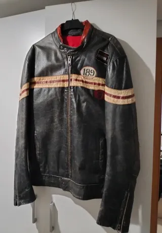 Chaqueta Cuero Hombre 