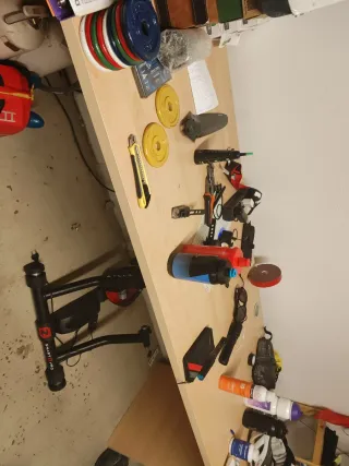 Mesa de estudio de madera grande 