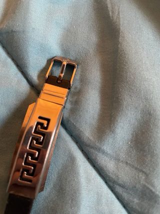 Braccialetto con motivo greco argento