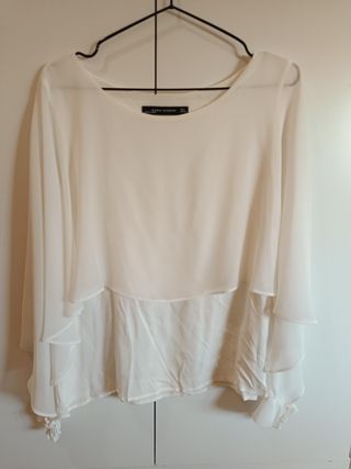 Blusa Zara Blanca 