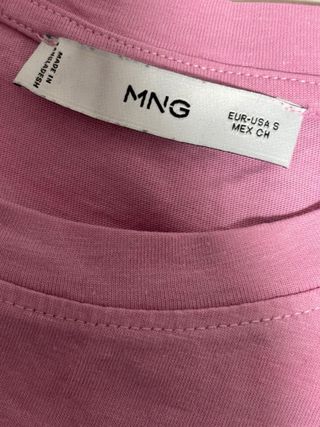 Camiseta Mango Rosa sin Mangas