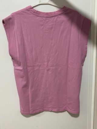 Camiseta Mango Rosa sin Mangas