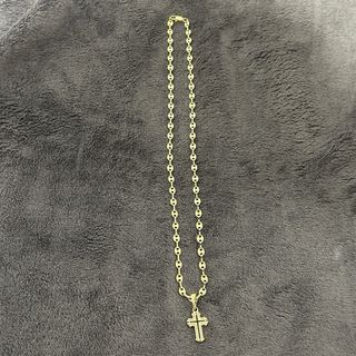 Cadena Ancla y Colgante Cruz Oro 