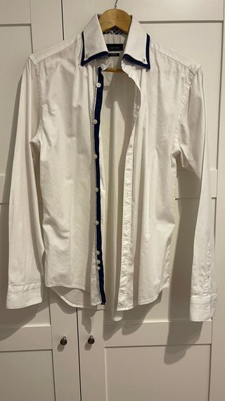 Camisas Zara Man Slim Fit Blanca Talla M