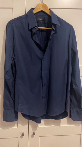 Camisas Zara Man Slim Fit Blanca Talla M