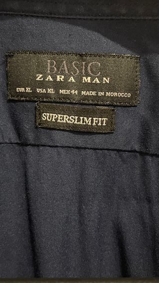 Camisas Zara Man Slim Fit Blanca Talla M