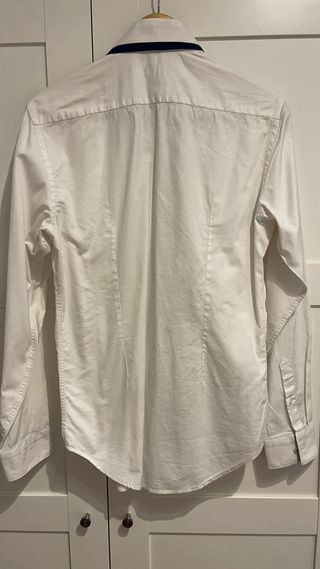 Camisas Zara Man Slim Fit Blanca Talla M