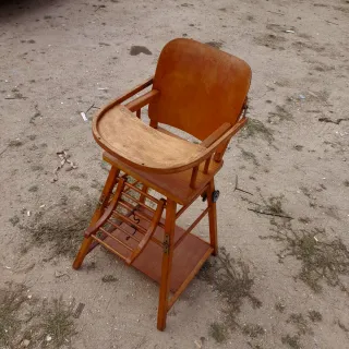 Trona madera vintage infantil